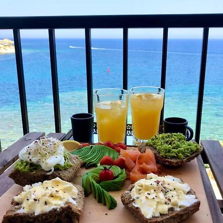 Beach Front High End Apartment, Direct Sea Views. Marsalforn Eksteriør billede